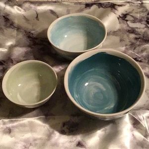 Pepper + Vetiver set of oceanic nesting bowls